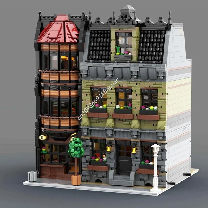 

3776pcs MOC Olive Mansion Pub Modular Redesign Modulared Model Toys Building Christmas Gift Blocks DIY Creative Idea Brick Kids