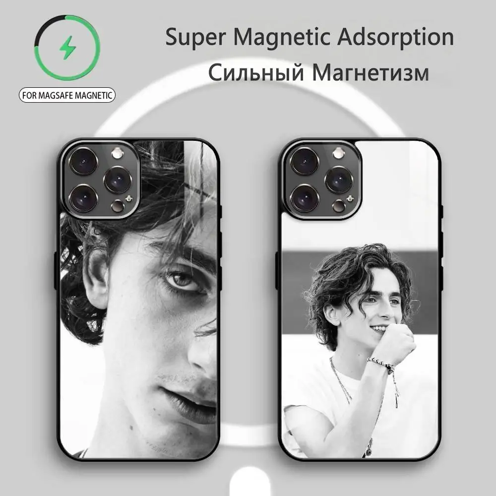 

A-Actor T-Timothee Chalamet Phone Case For iPhone17,16,15,14,13,12,11 Plus,Pro Max Magnetic For Magsafe Wireless Charging