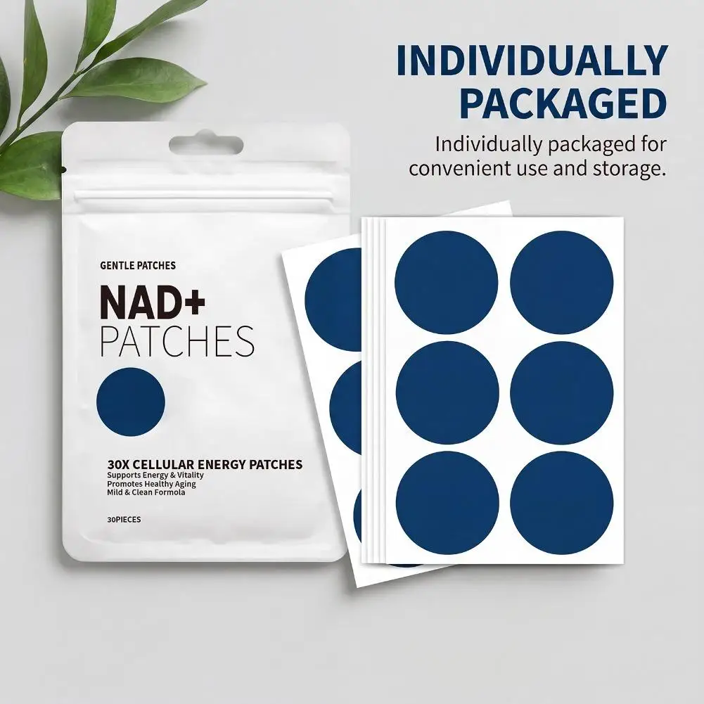 NAD Plus Cellular Energy Patches, Long Lasting Breathable Body Skin Care Stickers, Nourishing Skin Patches for Men & Women Use