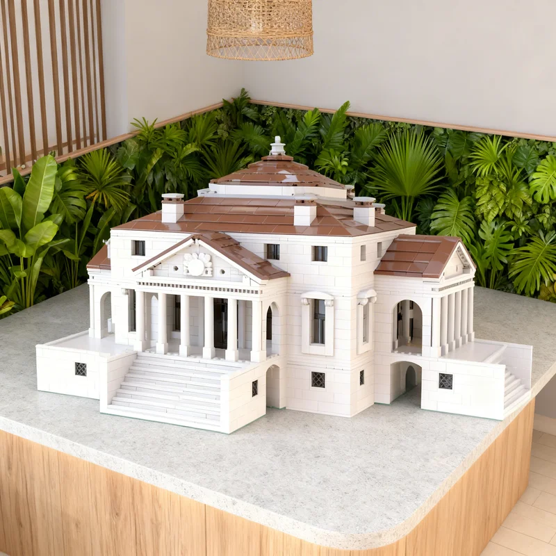 3669pcs MOC Villa La Rotonda Villa Almerico Capra Valmarana Modular Buildings Model Building Blocks Christmas Gifts Toy 3D DIY