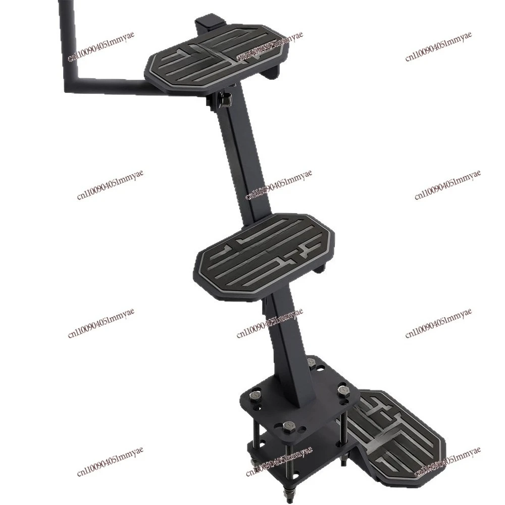

Heavy Duty Marine Trailer Steps with Handrails Anti-Slip Mat Marine Tongue Pedal Trailer Boarding Device