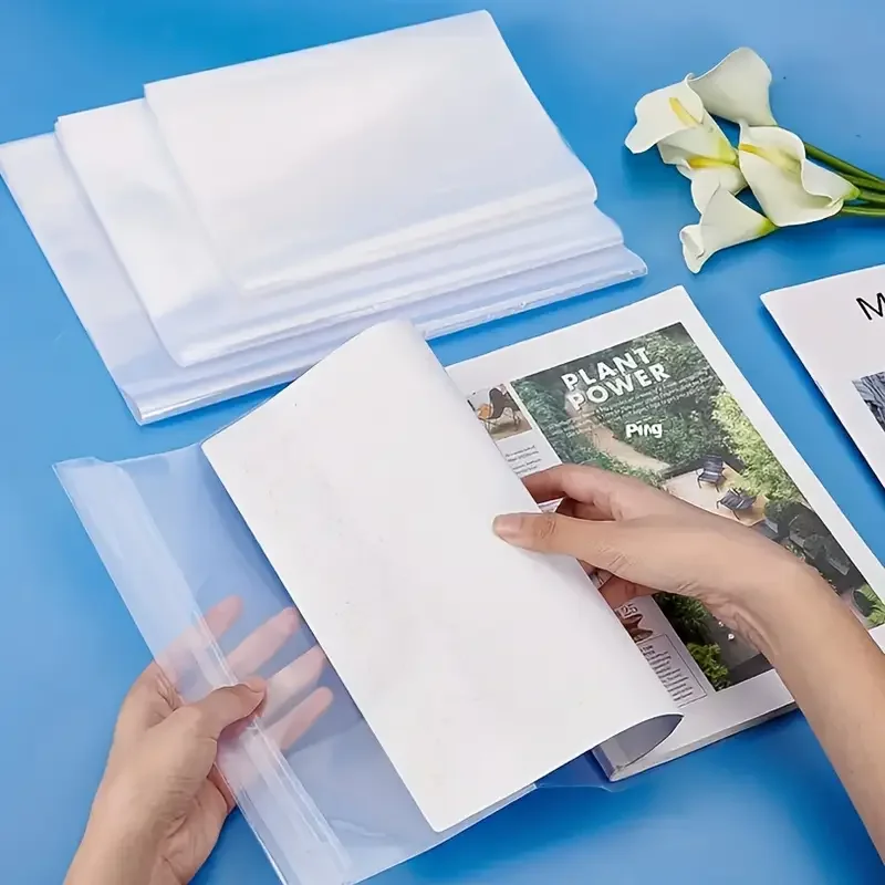 9pcs Waterproof PVC Book Cover for A4/16K/22K Books - Durable Stationery Protector, Office & School Supplies