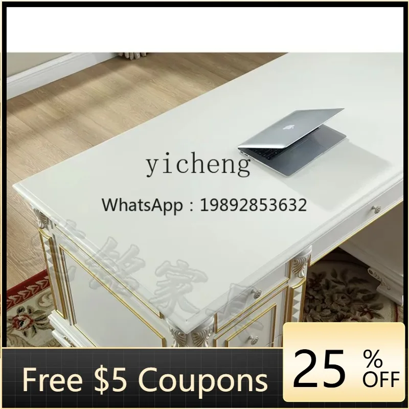 

T29 American solid wood desk white desk writing desk computer