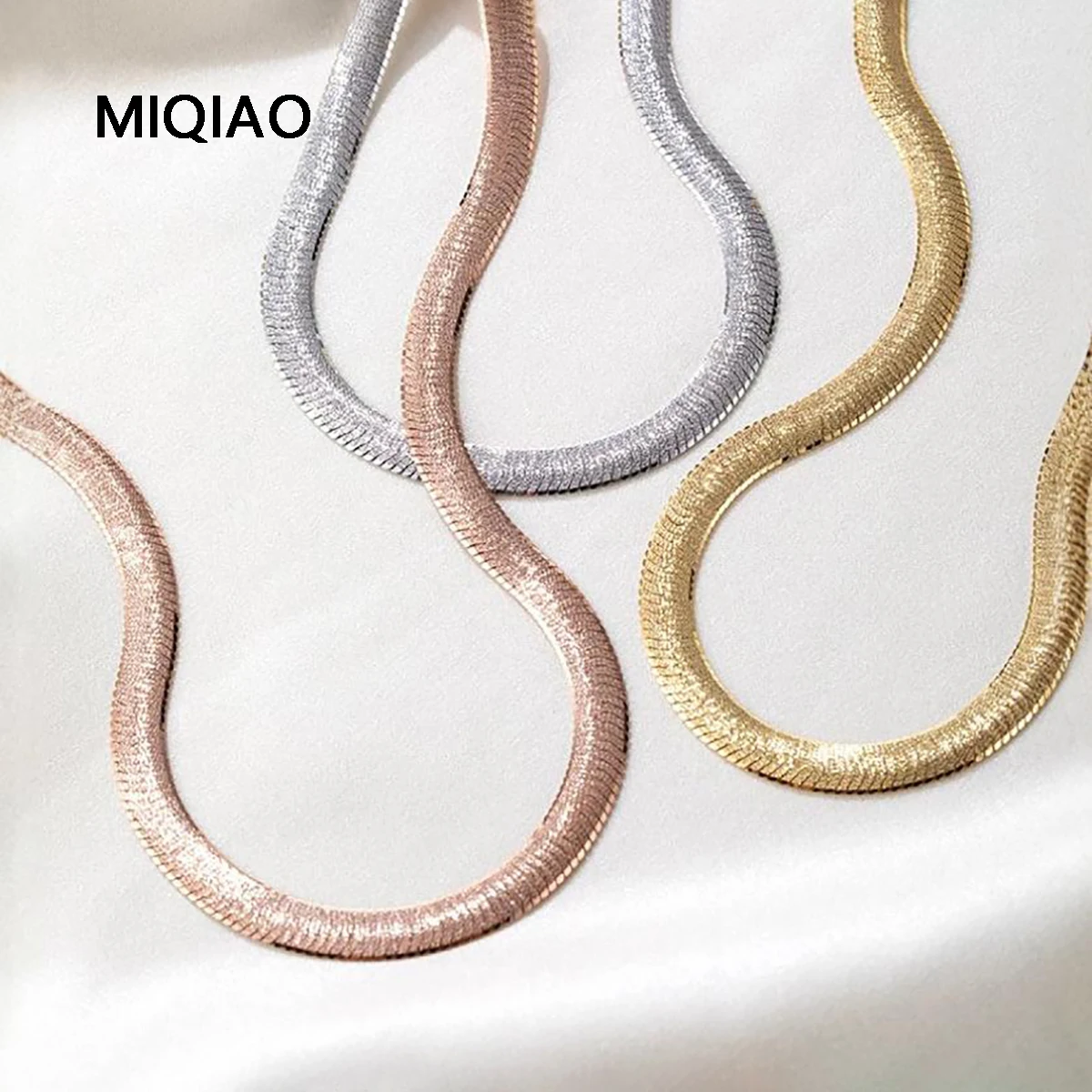 

MIQIAO Italy Necklace 925 Sterling Silver Snake Chain Jewelry Choker Jewellery Women Female 925 Silver Necklaces High Quality