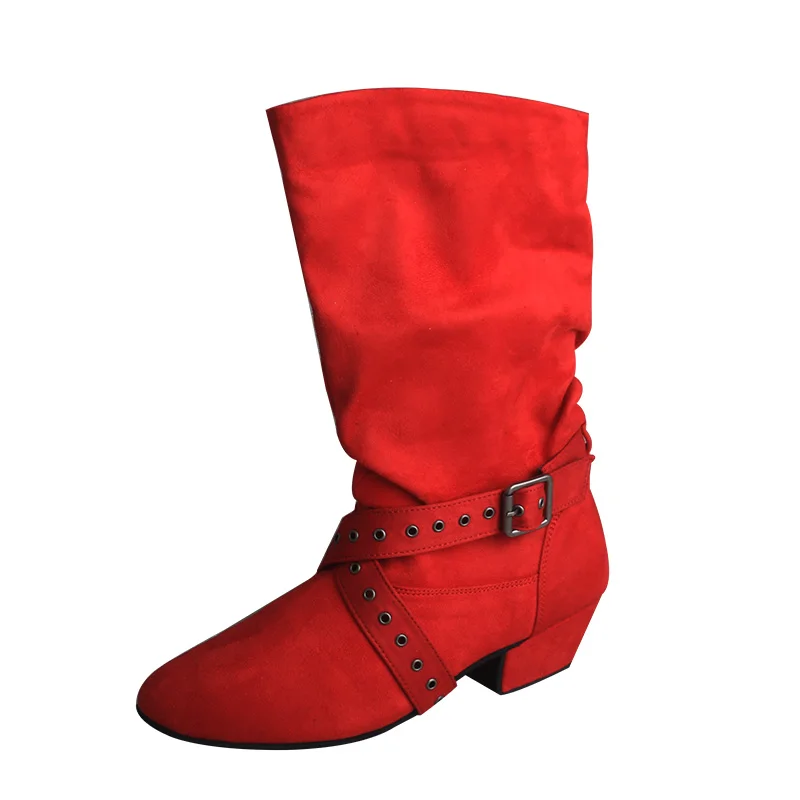 NONE Wedopus Western-Tanzstiefel mit individuellem Absatz, urbane Stufe, schwarze Stiefel zum Tanzen von Damen, Wildledersohle, Cowboystiefel, Tanz 5
