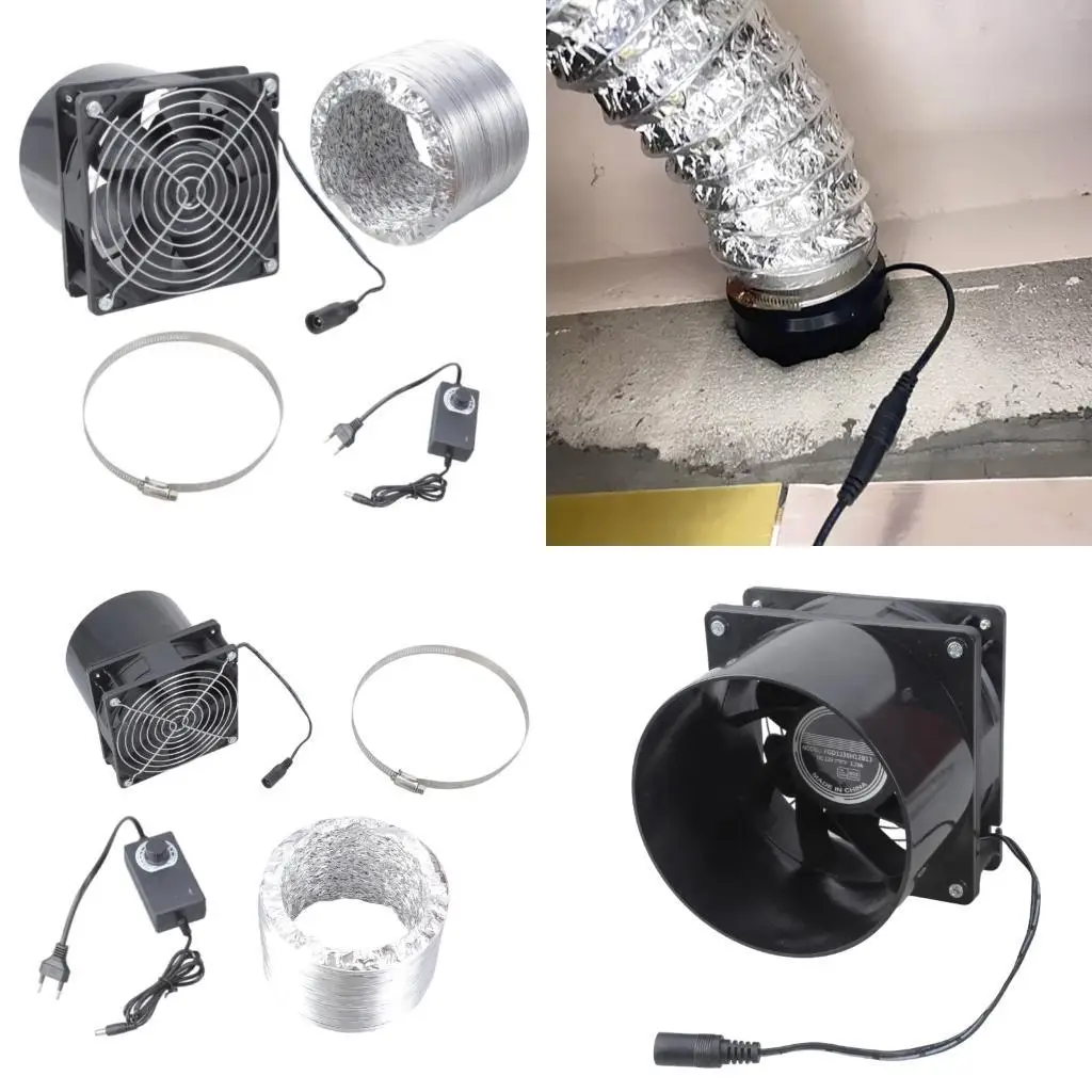 

Y1UD High Airflows 12V Ventilation Blower Fan With Removable ABS Housing For Grow Tents Server Cooling And DIYer Applications