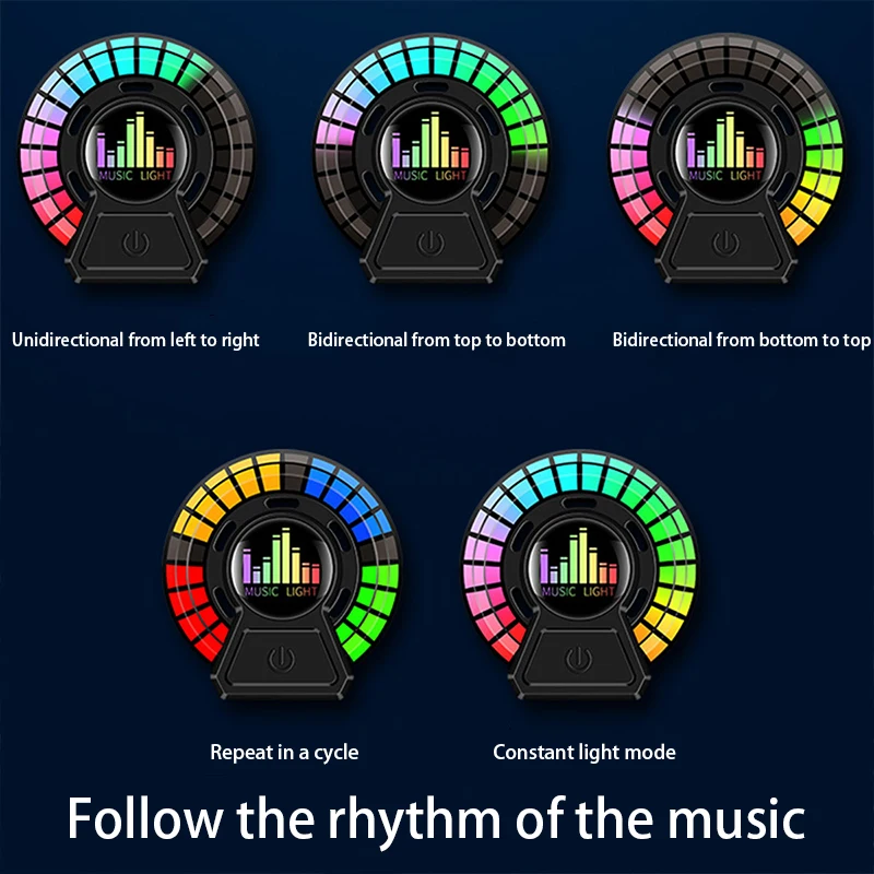 Car Household Use Music Rhythm Atmosphere Lamp LED Light RGB Sound Control Control Colorful DJ Sound Pickup Lamps Accessory