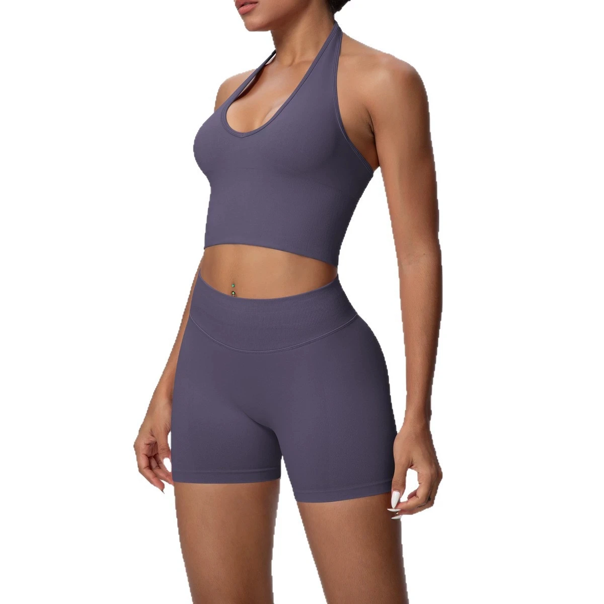 2PCS Sports Bra Women's Set Professional Fitness Tank Top Shockproof Runnings Leggings Seamless Knit