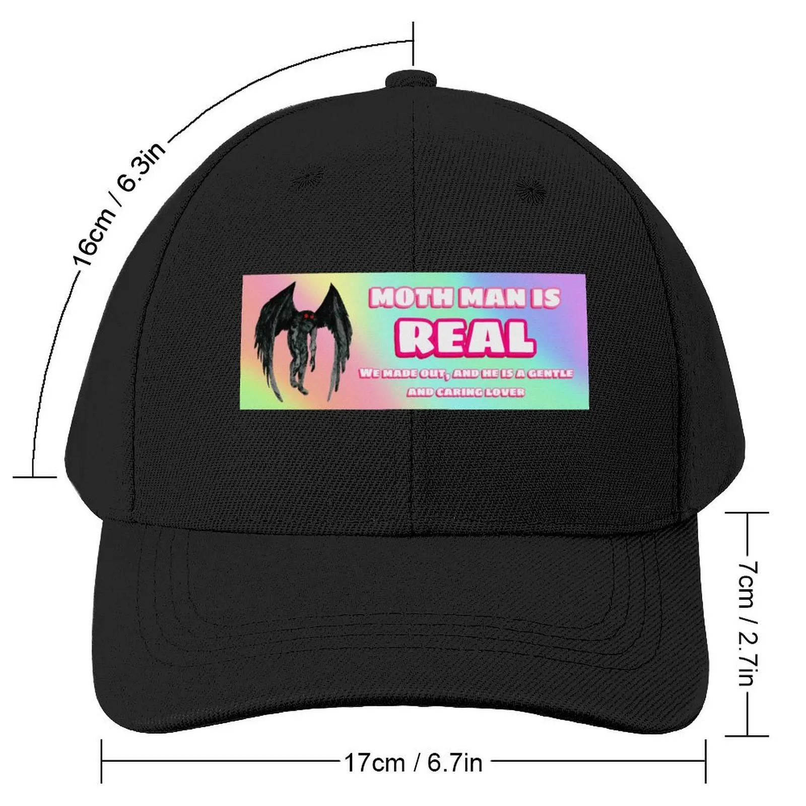 moth man is REAL we made out and he is a gentle and caring lover Baseball Cap Dropshipping Kids Hat Golf Women Men's