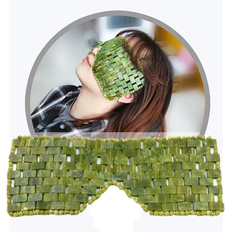 Natural Cooling Jade Eye Mask Jade Massager Eye Mask Eye Eye For Eye Relax Sleep Massager Mask Tools Mask Care Stone Face Sleep