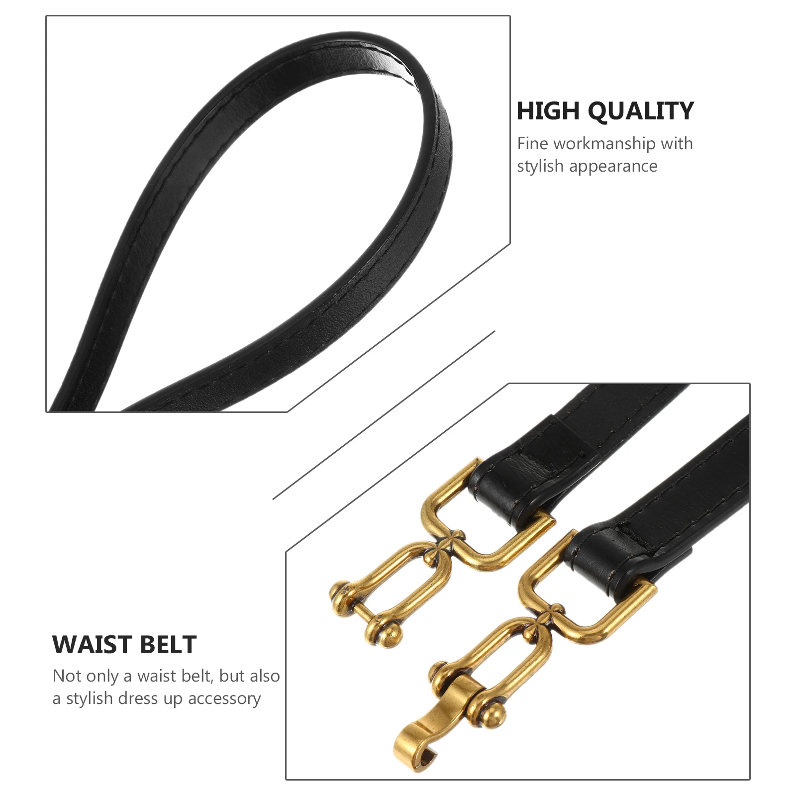 

Waist Belt Women Cattlehide Fine Workmanship Stylish Buckles Decorative Fashion Clothes Accessories Match Shorts Tights