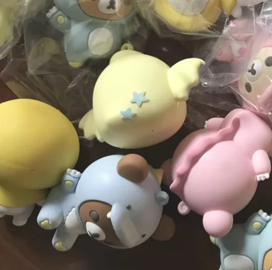 Rilakkuma Dragon PVC Keychain Kiiroitori Chick Korilakkuma Bear Cute Kawaii Bag Keychains Mascot Key Chain Small Gift