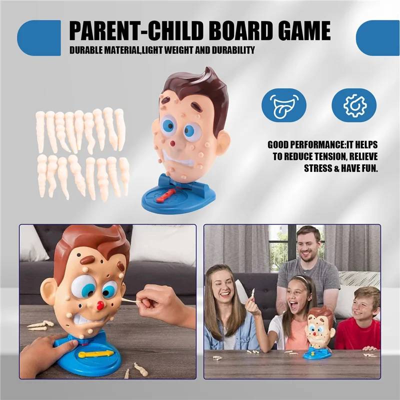 B05C-جدة محاكاة شكل الوجه ضغط حب الشباب ظهرت بثرة الوالدين والطفل مجلس لعبة مضحك ألعاب الحفلات العائلية