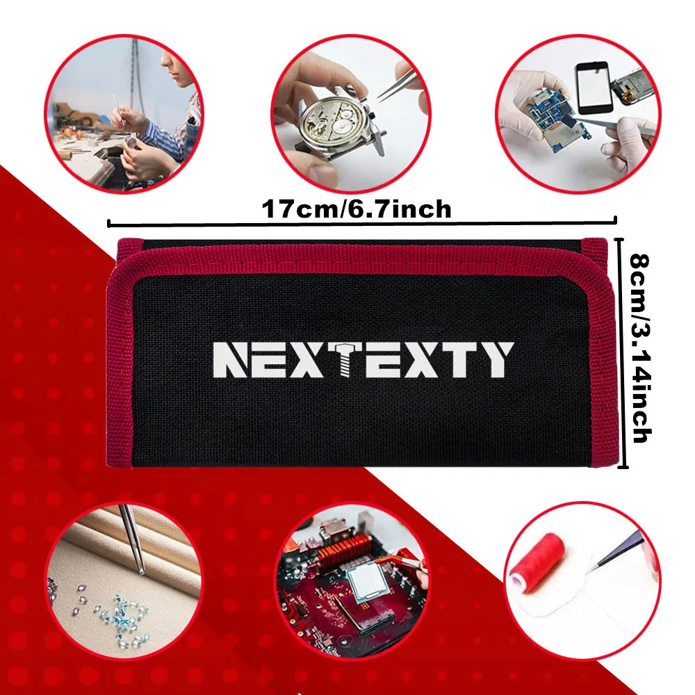 10 قطعة مجموعة ملاقط مع حقيبة الصناعية الإلكترونية ESD الفولاذ المقاوم للصدأ مكافحة ساكنة الدقة الملقط أطقم أدوات إصلاح الهاتف اليدوية #6