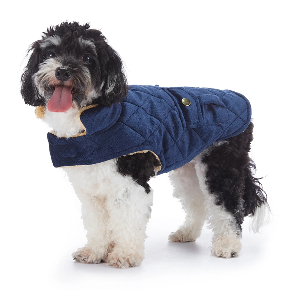 Herfst Winter Huisdier Jas Pluche Warme Dikker Huisdier Kleding Geruite Dubbele Tas Jas Hond Jas Voor Puppy Hond Thermische Jas