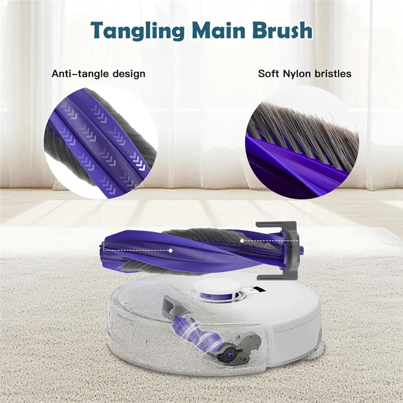 ABRW-Kit di accessori per Narwal Freo X Ultra Robot aspirapolvere Spazzola laterale principale Filtri Hepa Mop Pad Sacchetti per la polvere