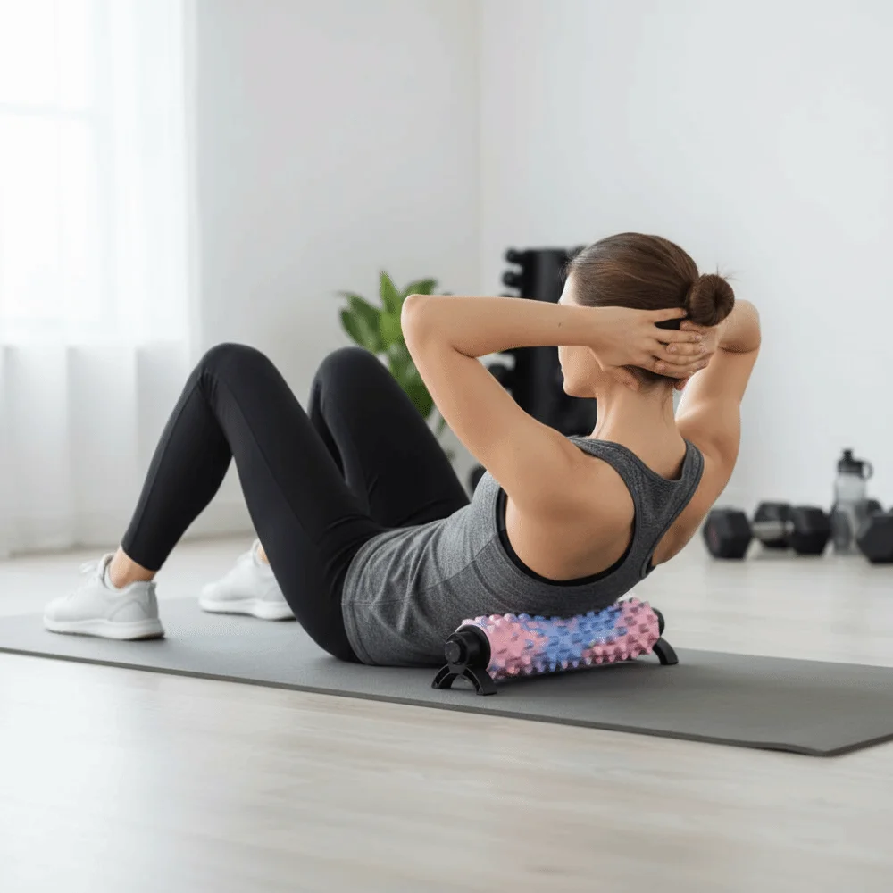 Solid Foam Massage Foam Roller Suction Cup Removable Bracket Foam Roller Massage Stick Muscle Relaxation Body Foam Roller