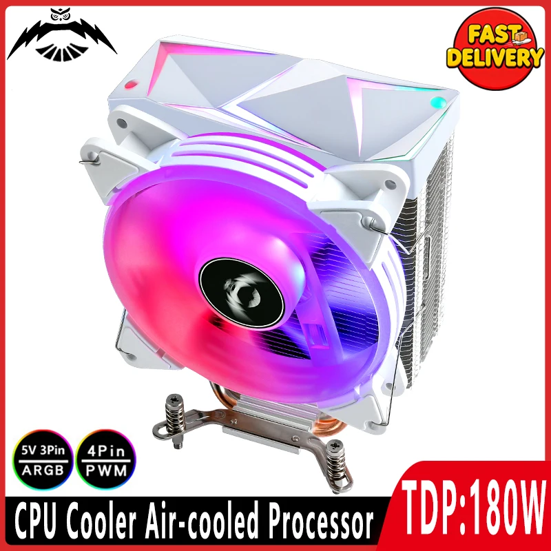 

PC ARGB 120mm Fan 4pin/PWM Tower Type 4/6 Heat Pipe Cpu Cooler Air-cooled install LGA2011 115x 1200 1700 2066 i5 i7 x79 x99 18xx