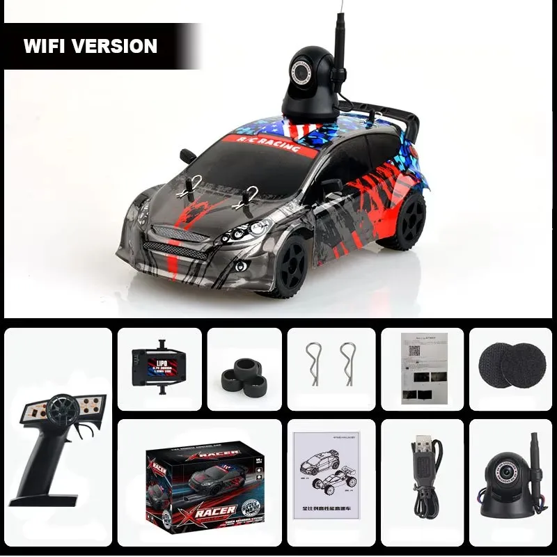 1/24 2.4G  Remote Control Car 720P HD Camera WiFi FPV Video ESP Stability System Gyroscope Off-Road Truck Vehicles