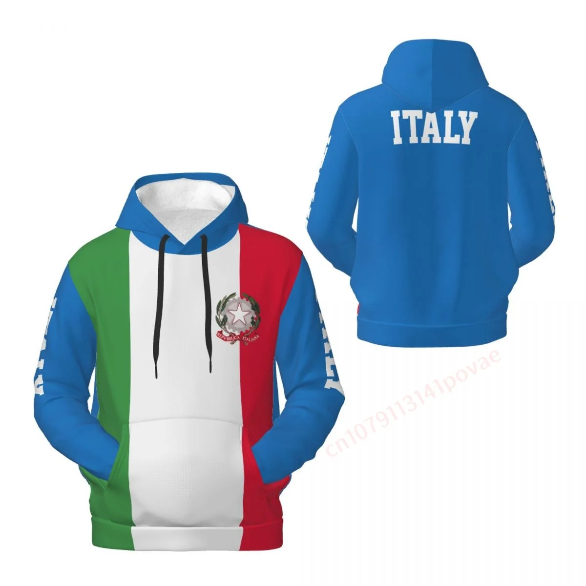 

2025 Italy Flag Warm Soft 3D Fleece Hoodie Polyester With Pocket Men Women Sweatshirt Unisex Casual Pullover Hoodies