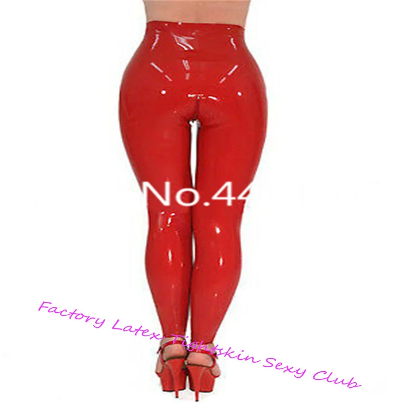 

Women Sexy Red Latex Pants Tights Leggings Fetish Rubber Pants Customize