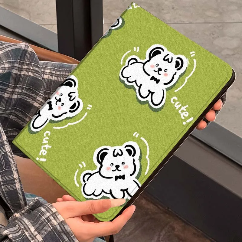 Weißes Tiermuster für iPad Pro 7 8 9 Gen 2 11 13 5. 6. 10. 11. M5 M4 12,9 10,9 10,2 Zoll 2024 2025 Tablet-Hülle