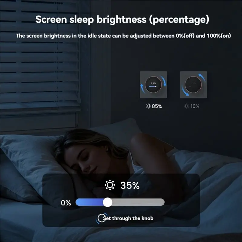 Super Deal -RGB Light Work Enabled Tuya Wifi Smart Knob Curtain Switch Percentage-Based Controller For Alexa Google Home