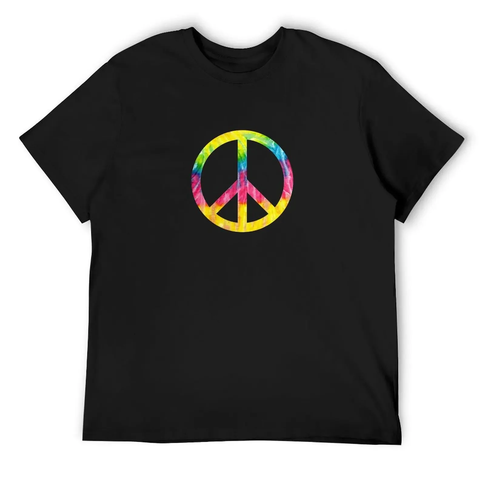 Tie-Dye Peace Sign Hippie Bohemian Festival Symbol T-Shirt sports fans oversized graphic tee baggy shirts men t shirt