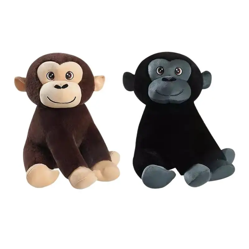 Gorilla Stuffed Animal | 8-Inch Zoo Monkey Plush Toy | Gorilla Plush Pillow Monkey Plush Simulated Huggable Toy for Kids Bedroom