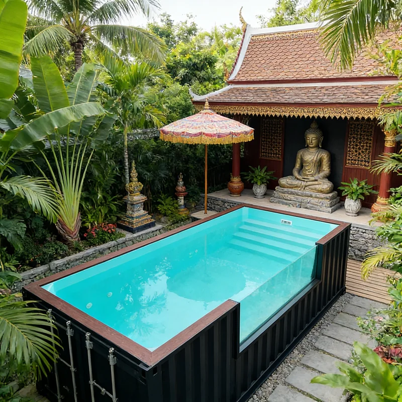 Container Pool Built-In Pool Compact Embedded Container Swimming Space Small Villa Courtyard Private Daily Swimming Facility view 4