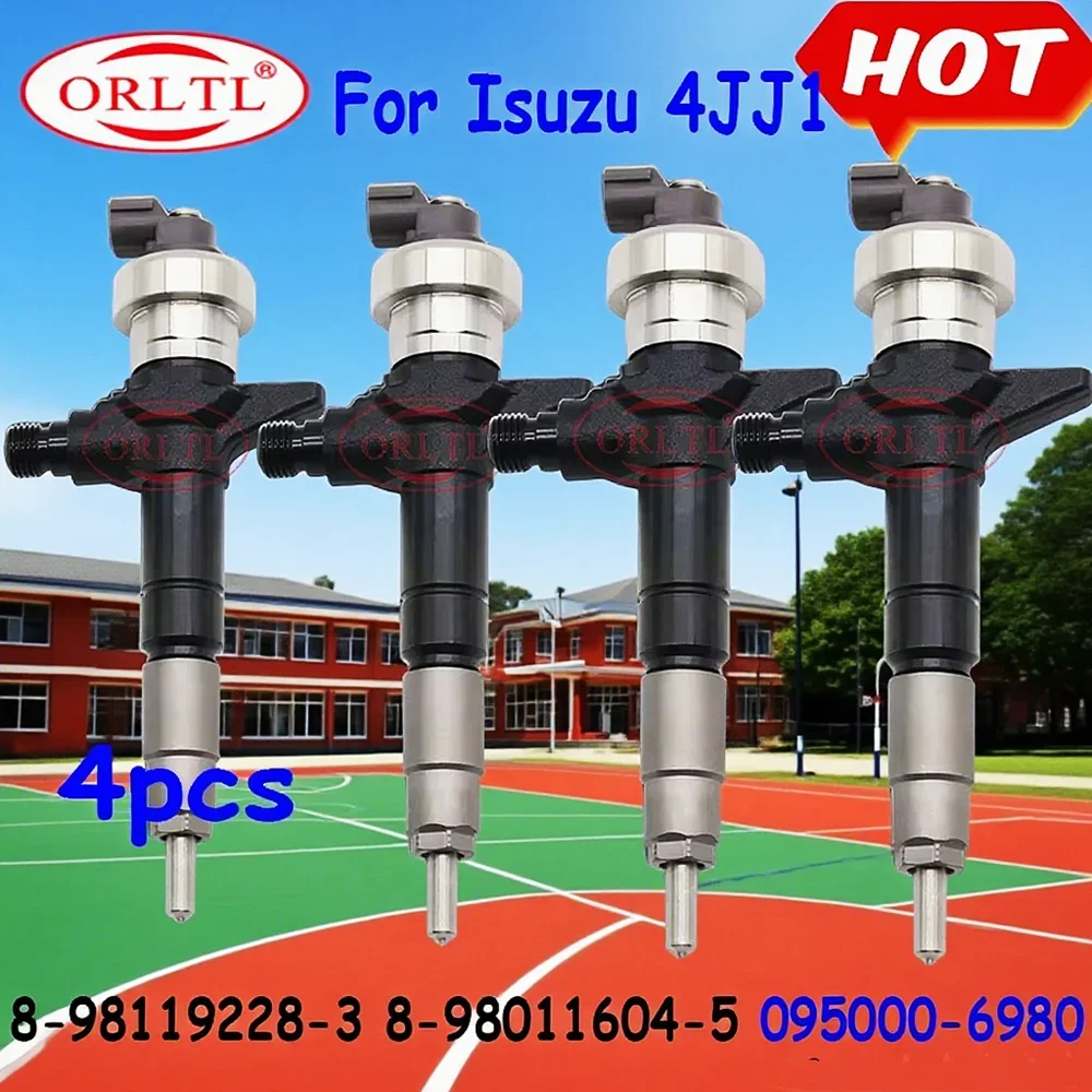 

4PCS 4JJ1 Engine Fuel Injector 8-98011604-5 8980116041 8-98011604-1/2/3/4 095000-6980 095000-6100 for Denso Isuzu Holden 3.0L