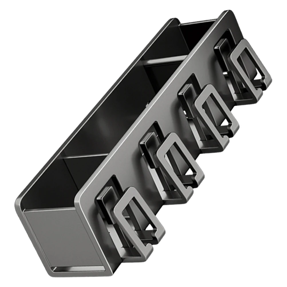 

Wall Mounted Toothbrush Holder Rack Bathroom Stand Gray No Cup Design Electric Toothbrush Organizer Home Tile Glass Metal