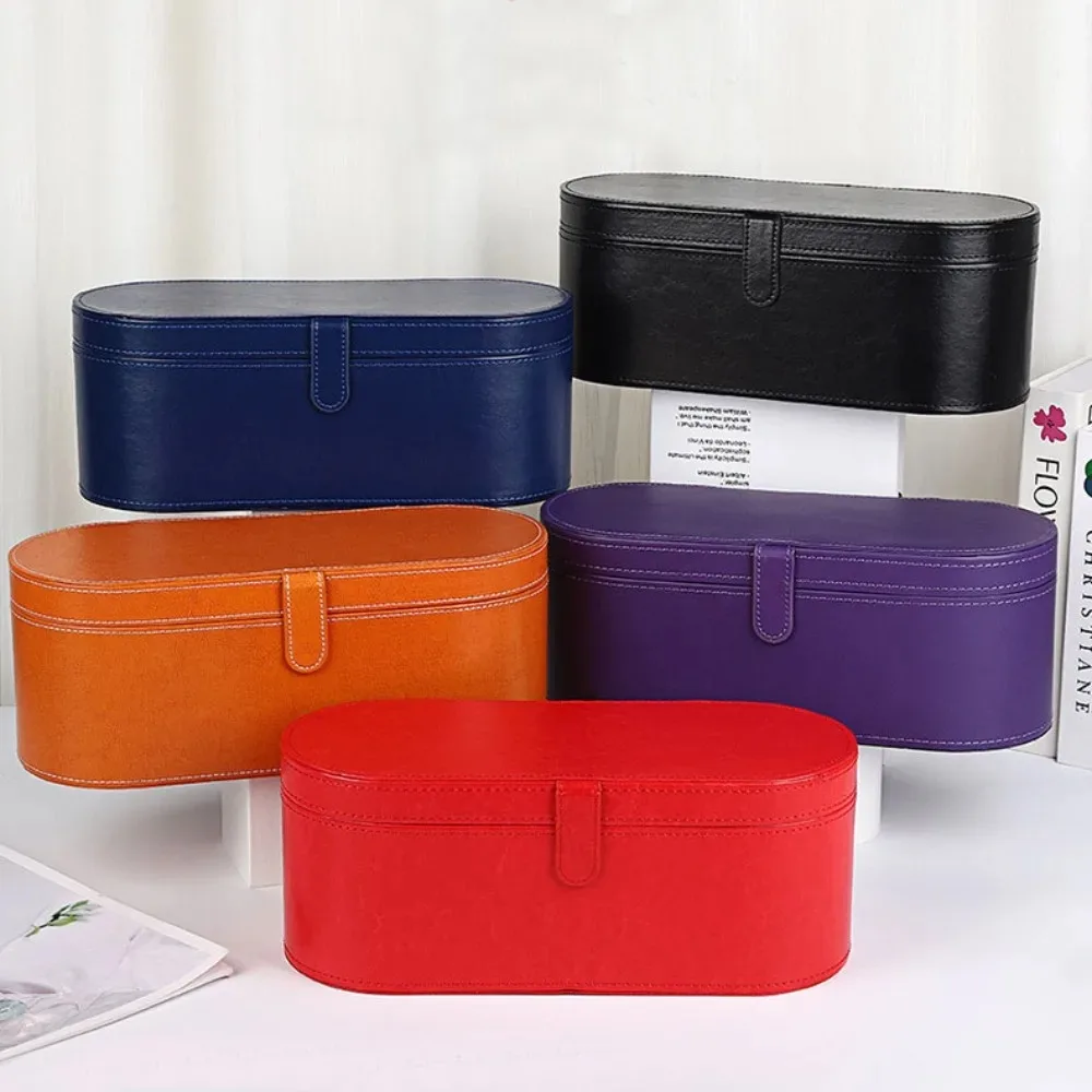 Portable Hard Case Organizer Synthetic Leather Protective Storage Box for Travel Home Clothes Daily Use