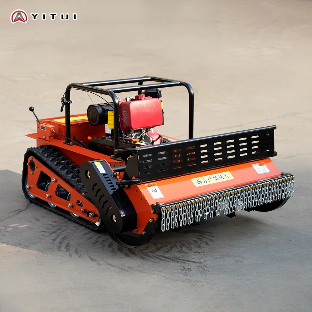 Customized Diesel Lawn Mower For Garden Low Fuel Consumption Strong Power Manganese Steel Blades