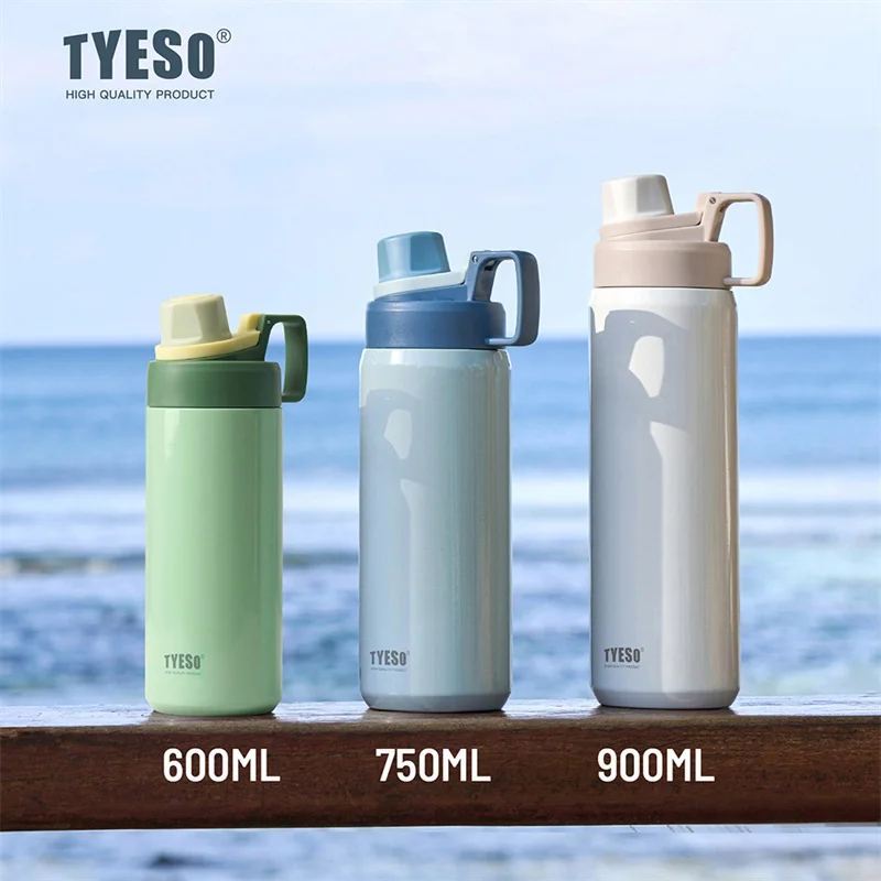 

Tyeso Thermos Bottle Stainless Steel Vacuum Flask Travel Cup Outdoor Sports Insulated Leak-Proof Fitness Flask Thermal Mug