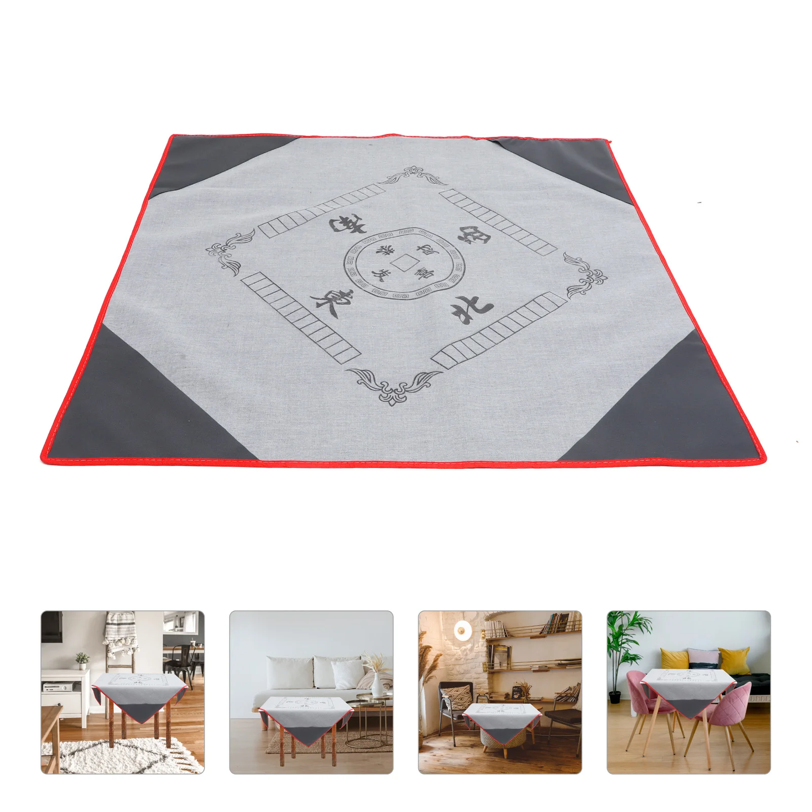 

Mahjong Tablecloth 1m Grey Slip resistant Gaming Cover Noise Reduction Mat Anti slip Protect Table