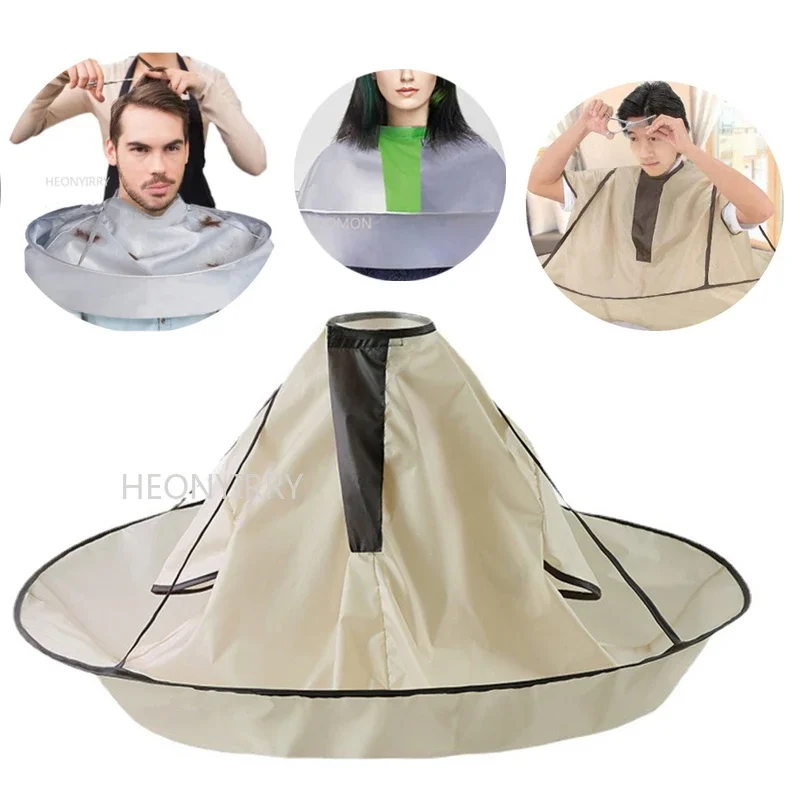 1PC Waterproof Adult Hair Cutting Cloak Foldable Umbrella Cape Salon Barber Home Hairdressing Cape Cover Cloth