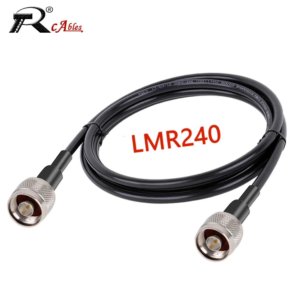 Cable N Type Male Plug to Female Jack RF Connector Cable LMR-240 50-4 Low Loss 50 Ohm Coax Pigtail Jumper Extension Cord