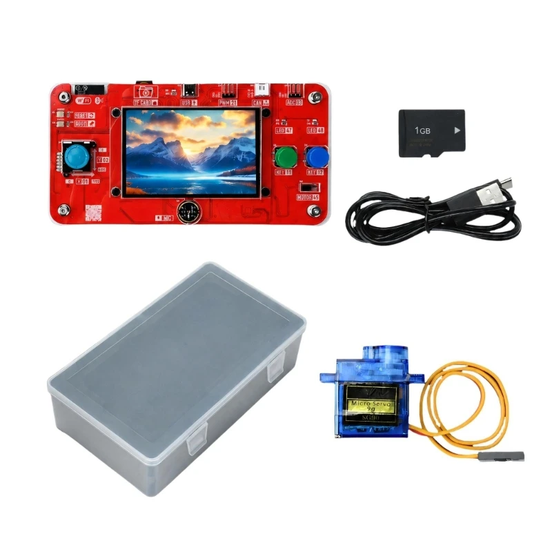 Development Board with Display Screen, Wireless Connection, USB Port, Card Slot, Data Cable and Storage Card for F19E