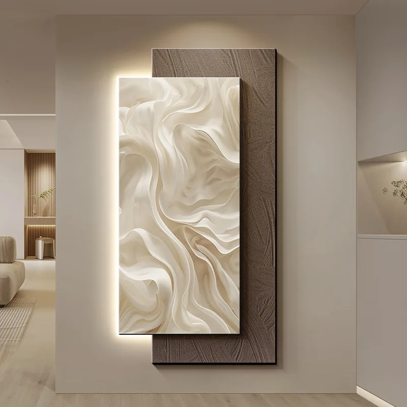 Modern Minimalist Entrance Decoration Painting Abstract Corridor Hanging Painting High-end Entrance Texture Wall Lamp Painting