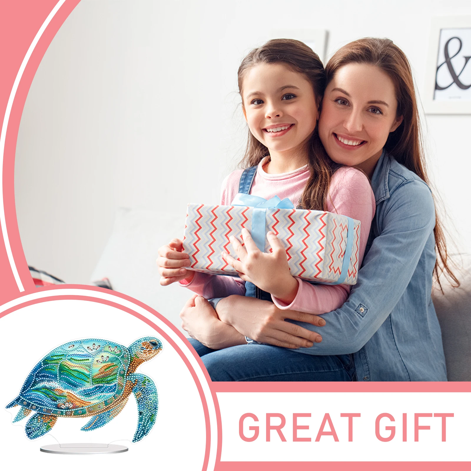 

Набор для алмазной вышивки «Морская черепаха»: декоративные украшения для рабочего стола, алмазная живопись с животными для взрослых и начинающих