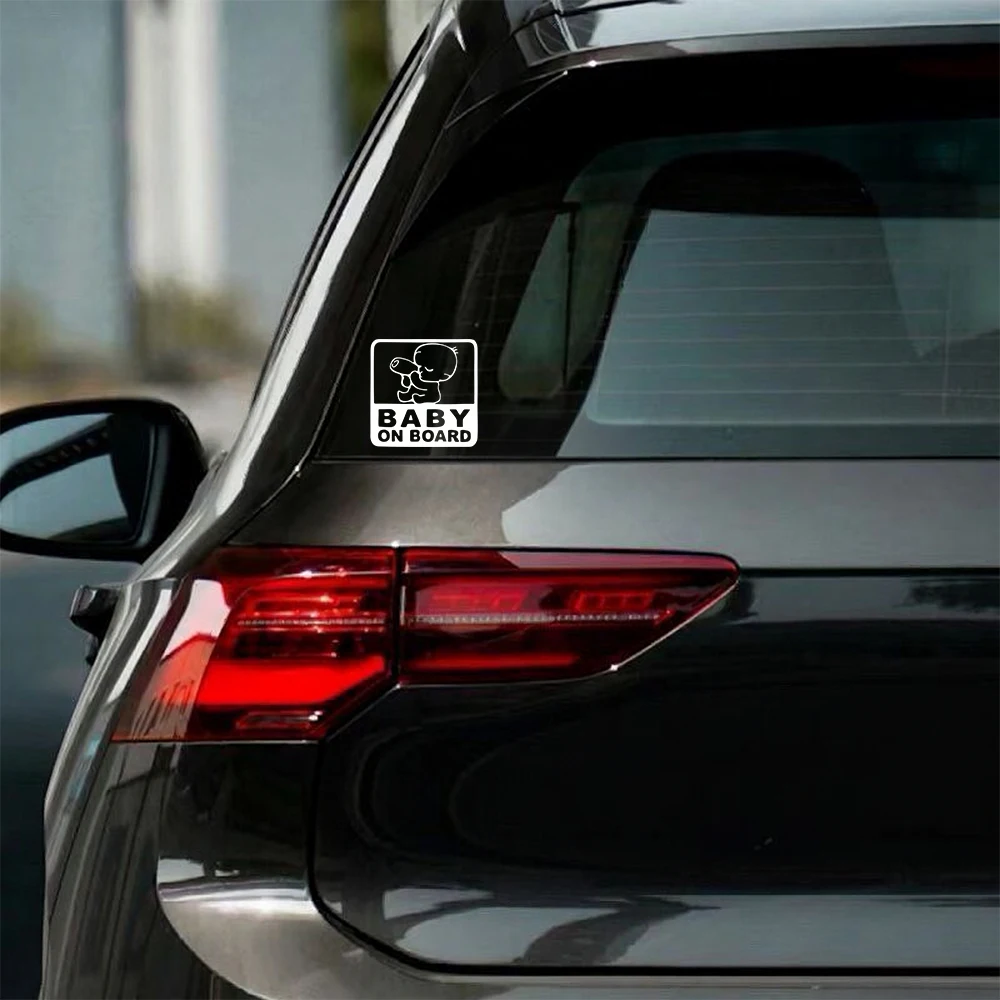 Baby on Board Car Sticker Cartoon Warning Decal Waterproof Auto Motorcycle Bicycle SUV Body Styling Accessories for Child Safety