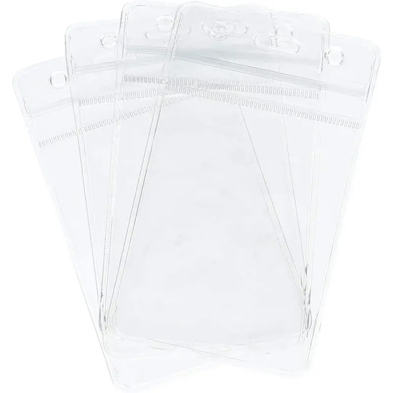 100Transparent Plastic Vertical Name Badge Holder，Suitable for card size，BatchIDCard clamp、Name Badge Holder、Name Card Holder、Ba