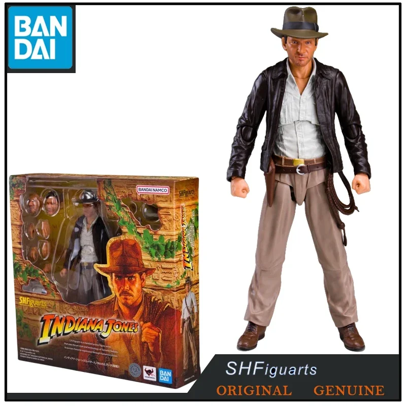 

Bandai Original Genuine SHFiguarts INDIANA JONES Anime Action Figures Toys for Boys Girls Kids Gift Collectible Model Ornaments