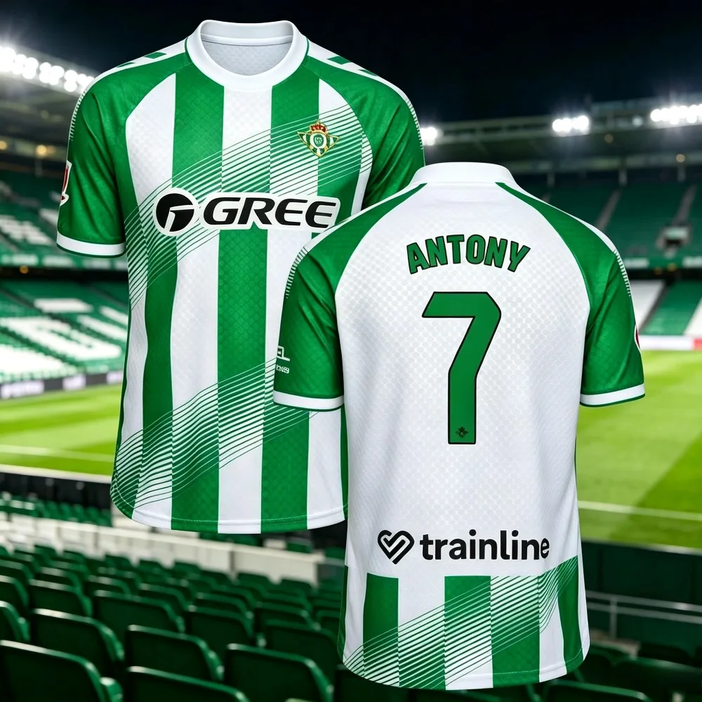 202627 Betis Antony Isco Football Jersey Men Summer New 3D Sports Football Fashion T-shirt Breathable Quick Drying Unisex Jersey