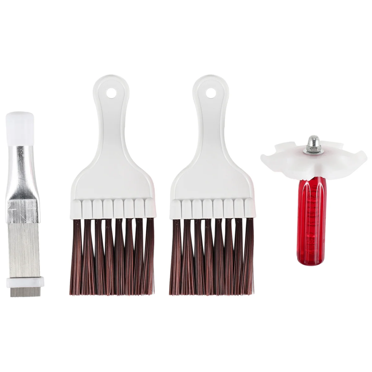 4 Pieces Air Conditioner Condenser Fin Cleaning Brush AC Fin Comb Stainless Steel Refrigerator Fin Cleaner Whisk Brush