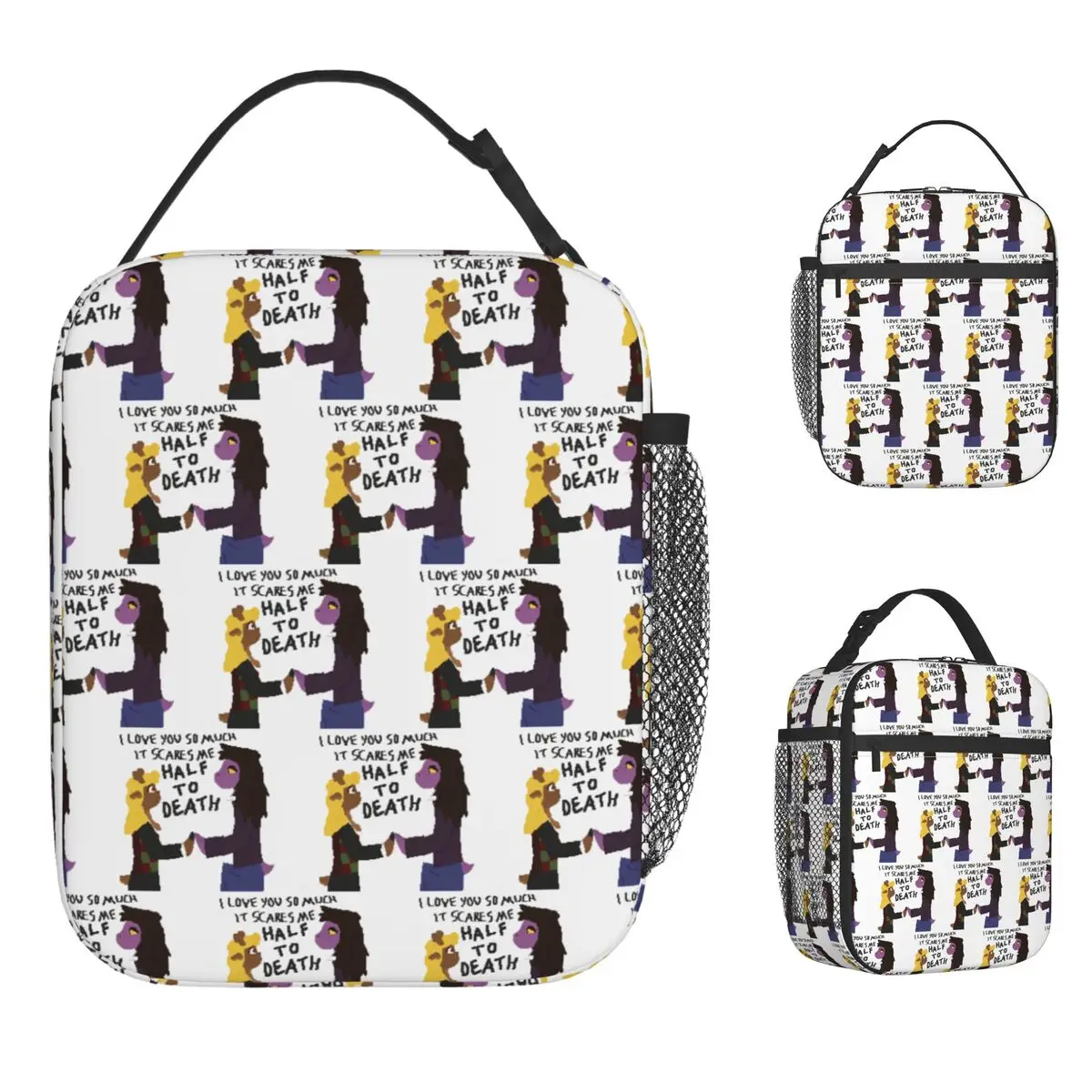 Deltarune Noelle Is Trans Borsa per il pranzo Borsa per il pranzo portatile con cerniera Borsa termica per stampa esterna Borse termiche impermeabili casual