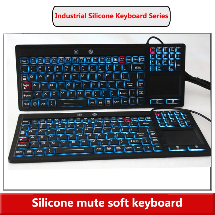 USB Full Keyboard Touchpad Backlight Industrial Keyboard Wired Medical Office Industrial Wired Keyboard