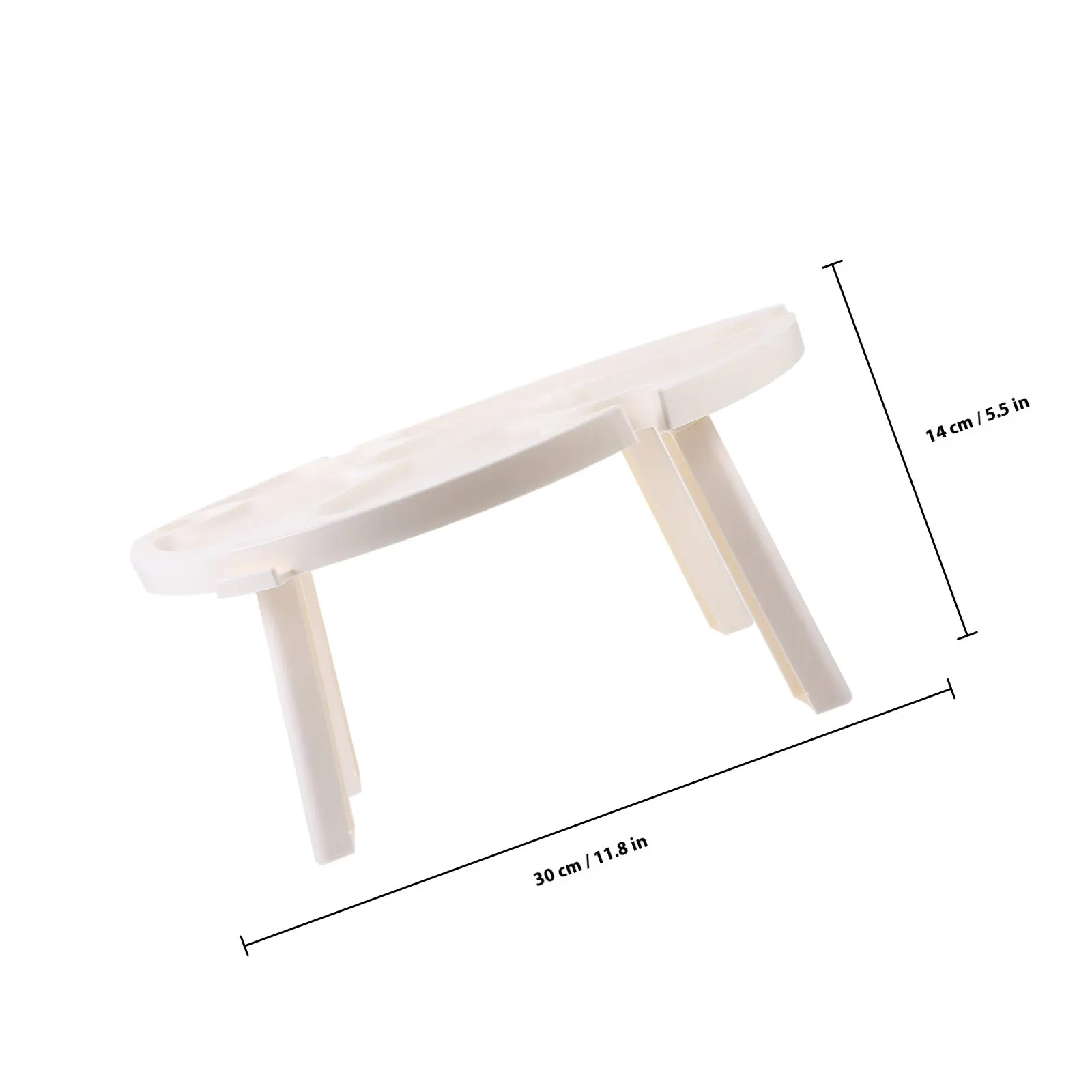 Portable Round Folding Picnic Table Small Plastic Outdoor Table for Wine Bottles Beach Park Festival Camping Garden