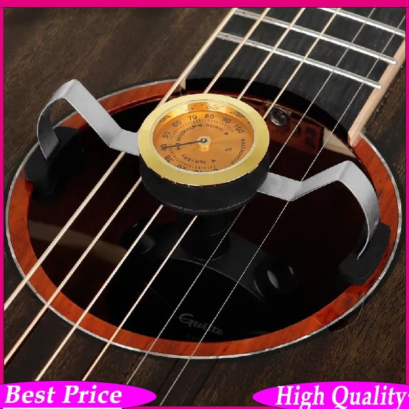 Portable Guitar Humidifier with Hygrometer Guitar Accessories ABS+Metal Soundhole Humidifier for Classical / Acoustic Guitar